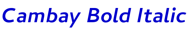 Cambay Bold Italic police de caractère